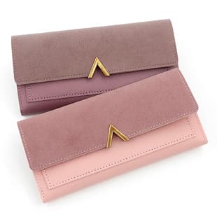 New Women's Wallet Fashion Minimalist PU Long Wallet Money Clip Multi-Slot Card Holder Clutch Wholesale