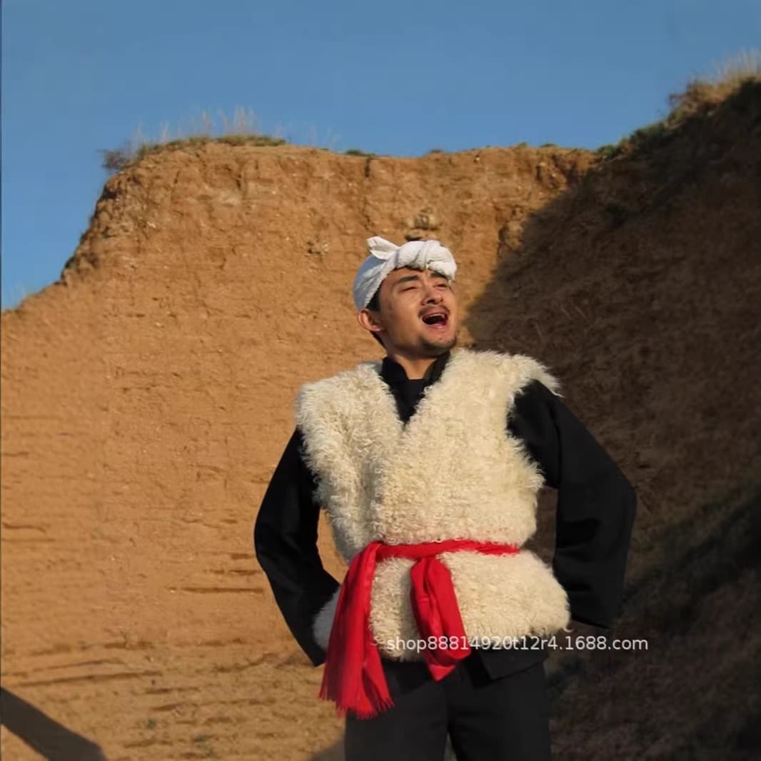 Northern Shaanxi farmer's winter thickened adult A'bao suit ordinary people's performance clothing male's A'bao performance suit for men