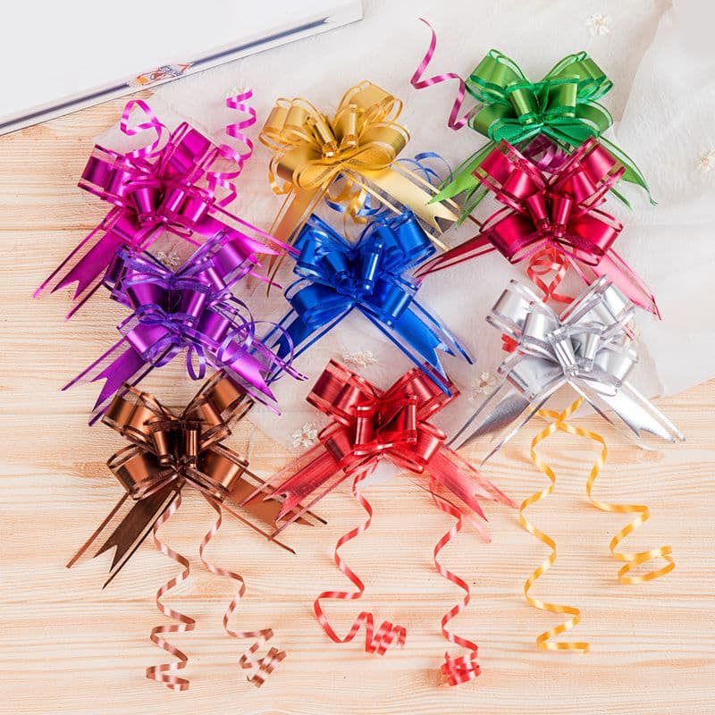 Cross-border Direct Supply Medium 30 Matte Tulle Hand Streamers for Christmas Gift Wrapping and Metallic Streamers