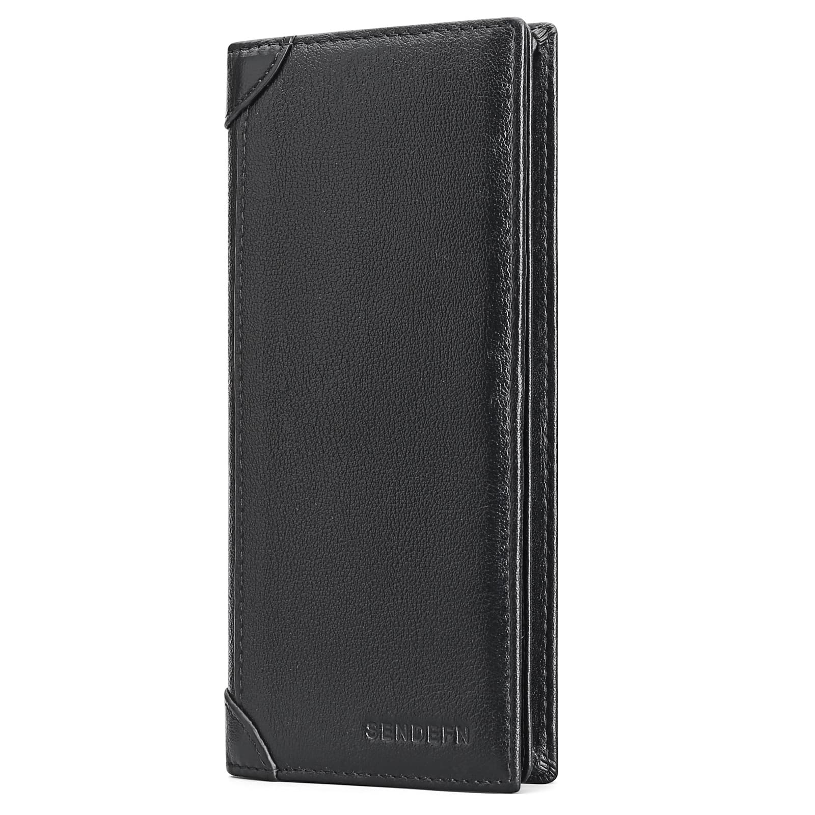 New Genuine Leather Men's Long Wallet Slim Soft Surface Handheld Multi-functional Money Clip Coin Purse