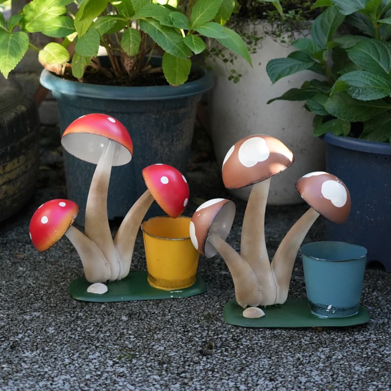 Kindergarten Courtyard Garden Decoration Outdoor Artificial Mushroom Flower Pot Landscape Garden Ornament