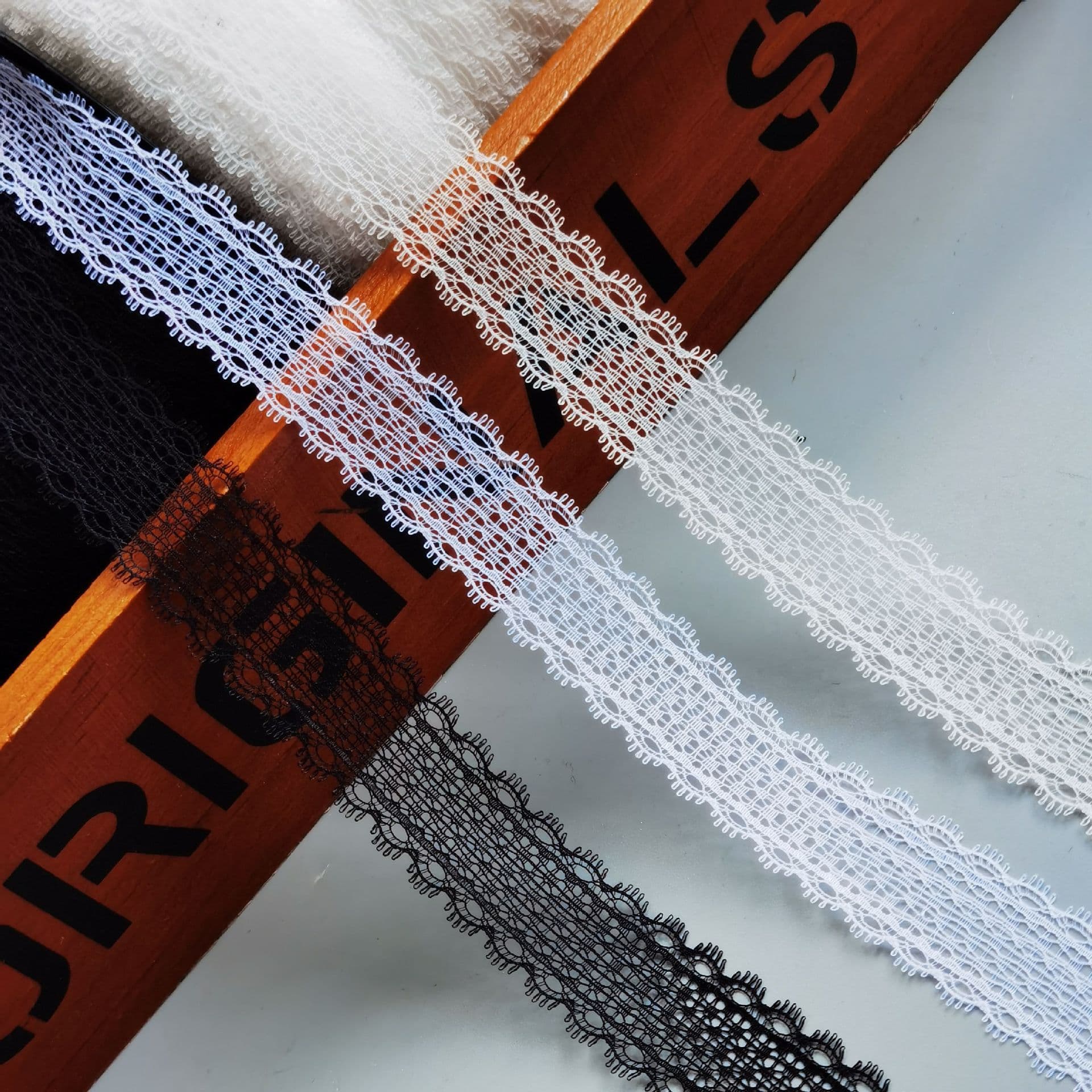 Tulle Lace Trim Garment Decoration Accessories DIY Ornaments Clothing Hem Material Wave Polka Dot Doll Dress Tie