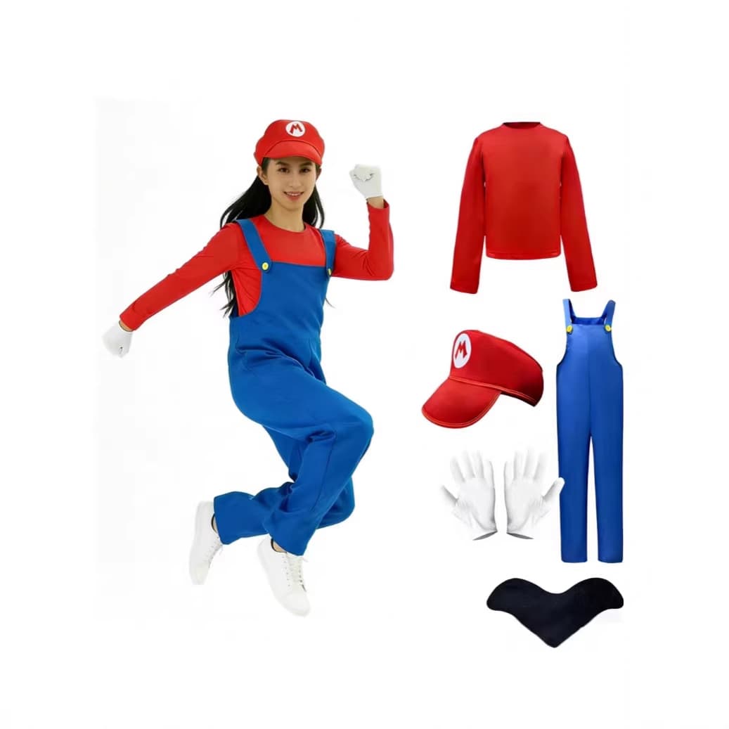 AliExpress Amazon Super Mario Adult Children Anime Cosplay Halloween Costume