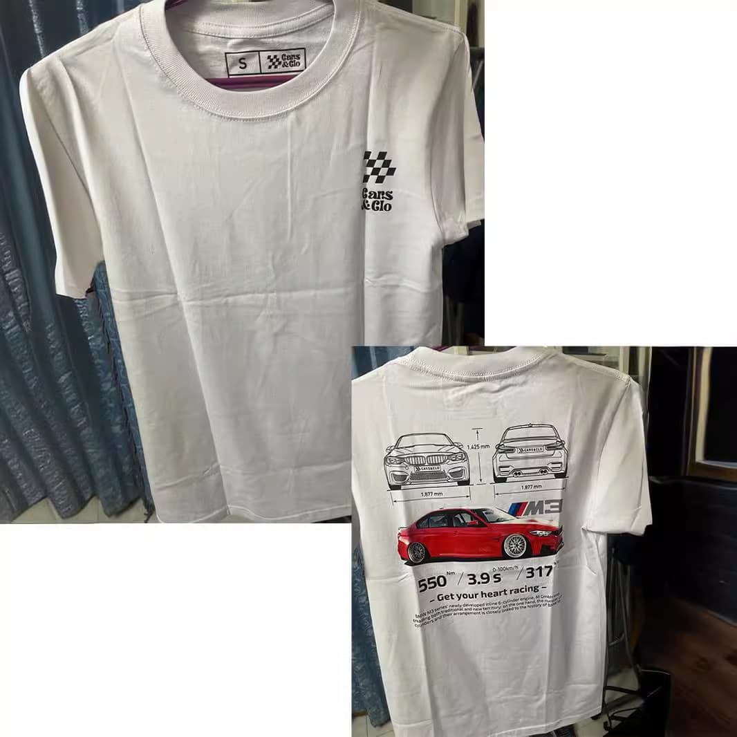 European and American Car T-Shirt Summer Trendy Short Sleeve T-Shirt for Men and Women BMW M3 F80 T-Shirt American High Street T-Shirt