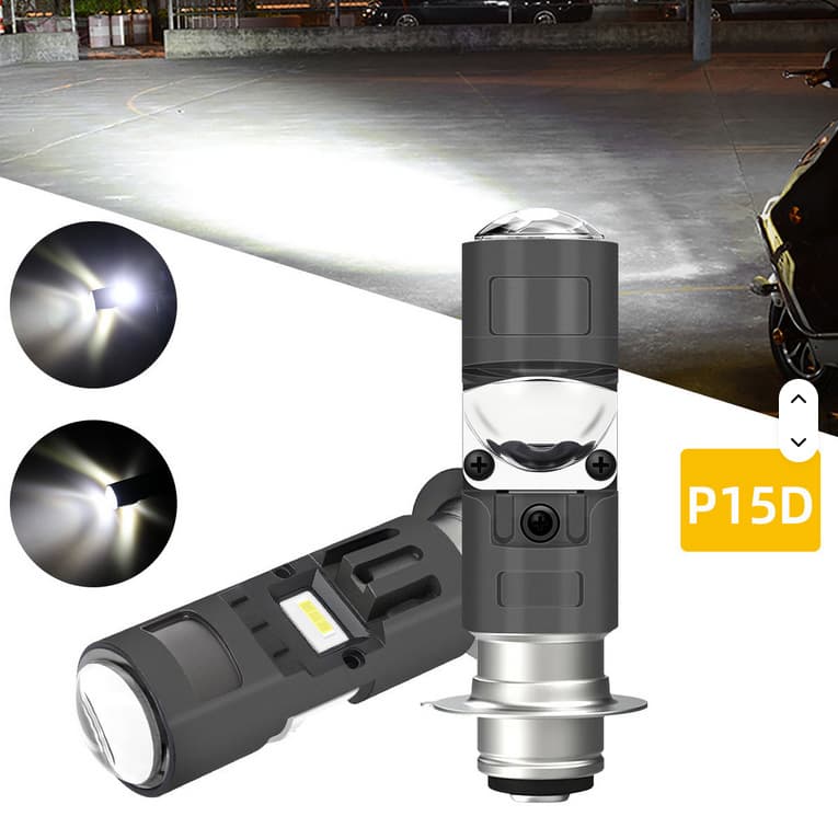 New T19 Motorcycle LED Spotlight P15D Single Claw Three Claw Motorcycle Headlight Lens Spotlight