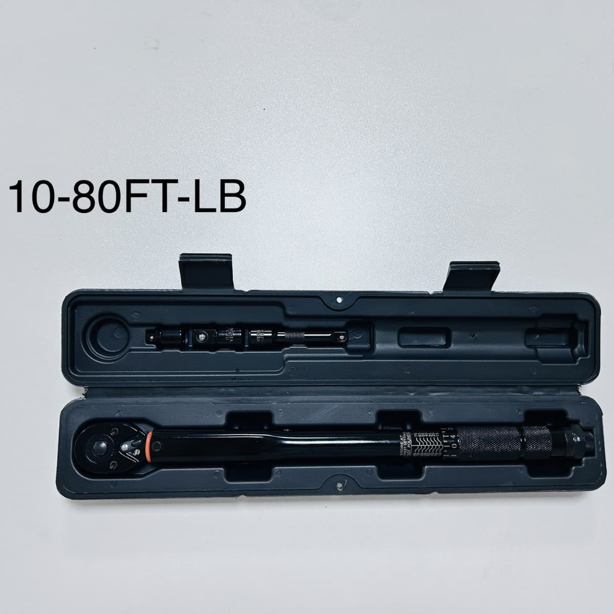 3/8 torque wrench, adjustable torque wrench, preset torque wrench, 10-80FT-LB four-piece set