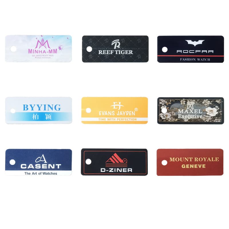 PVC Clothing Double Hole Hang Tags - Watch Small Warranty Cards, Non-Standard Waterproof