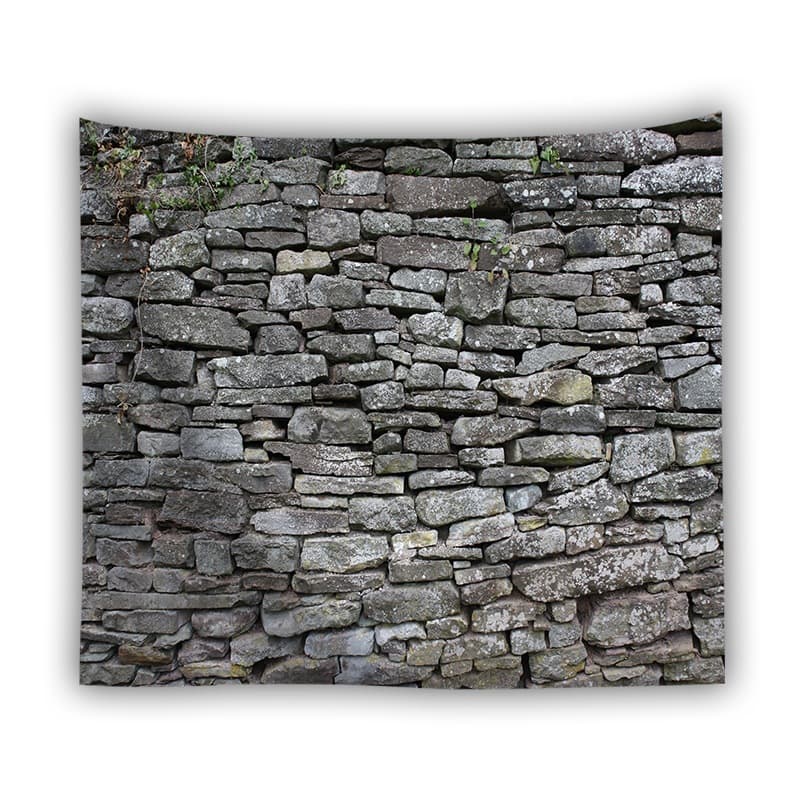 Amazon Shein Digital Print Tapestry Wall Hanging Wooden Board Background Wall Tapestry Vine Stone Wall Art T200