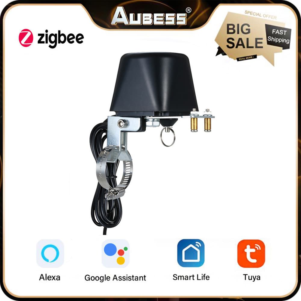 Tuya Zigbee Water/Gas Valve Ball Valve Smart Home Remote Timer Wireless Electric Valve Actuator