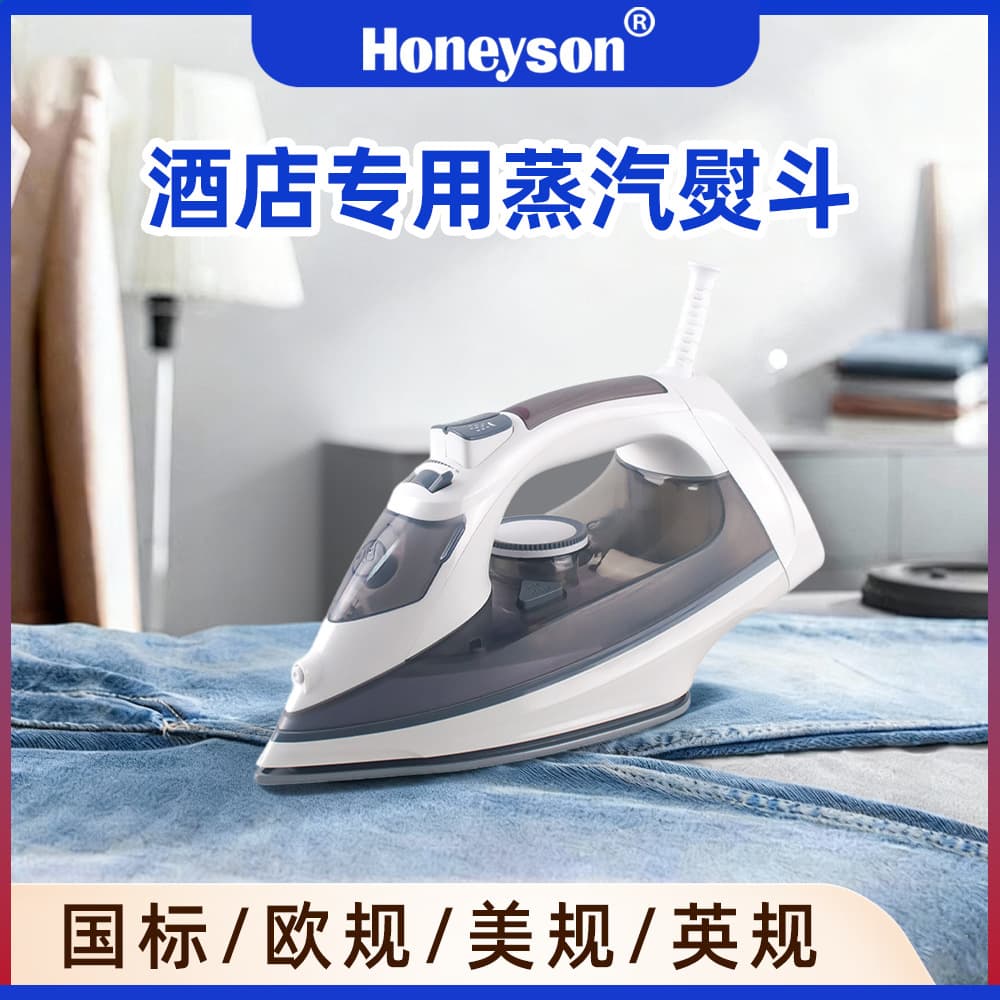 Honeyson Steam Iron with Ceramic Soleplate, Star Hotel Guest Room Iron, 1800W
