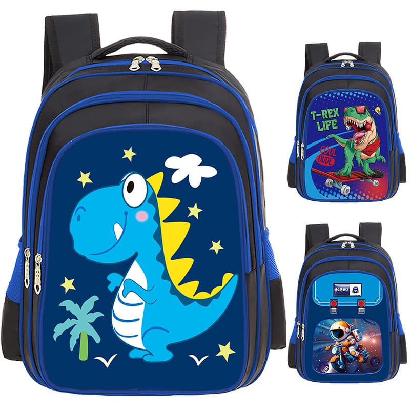 Cross-border schoolbags for primary school students, boys and girls, cute cartoon water-repellent schoolbags, lightweight spine-protecting children's backpacks