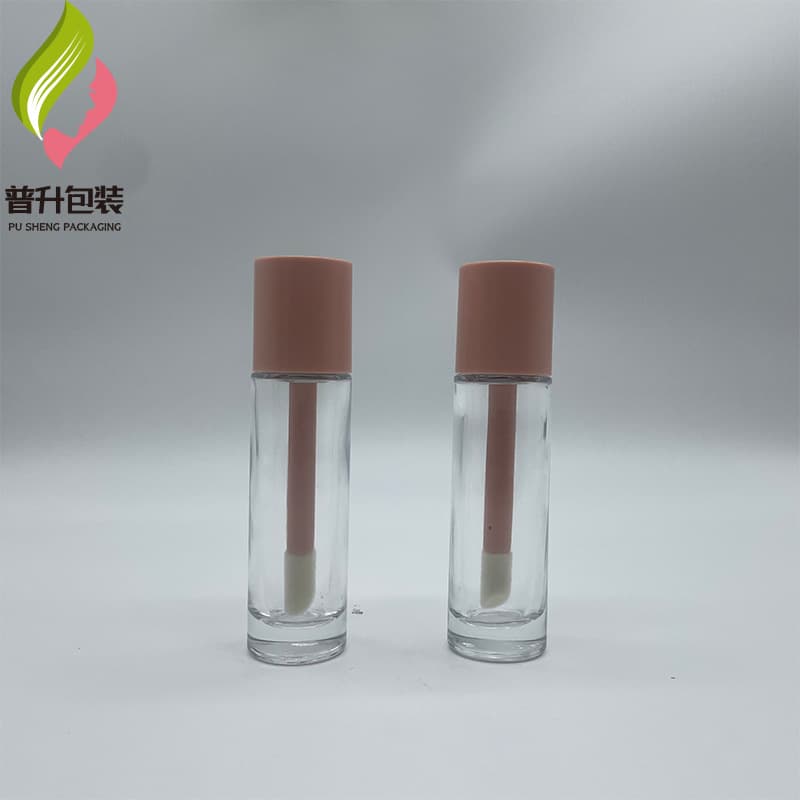 New spot cosmetic glass 30ml round brush foundation bottle thick bottom cylindrical makeup bottle