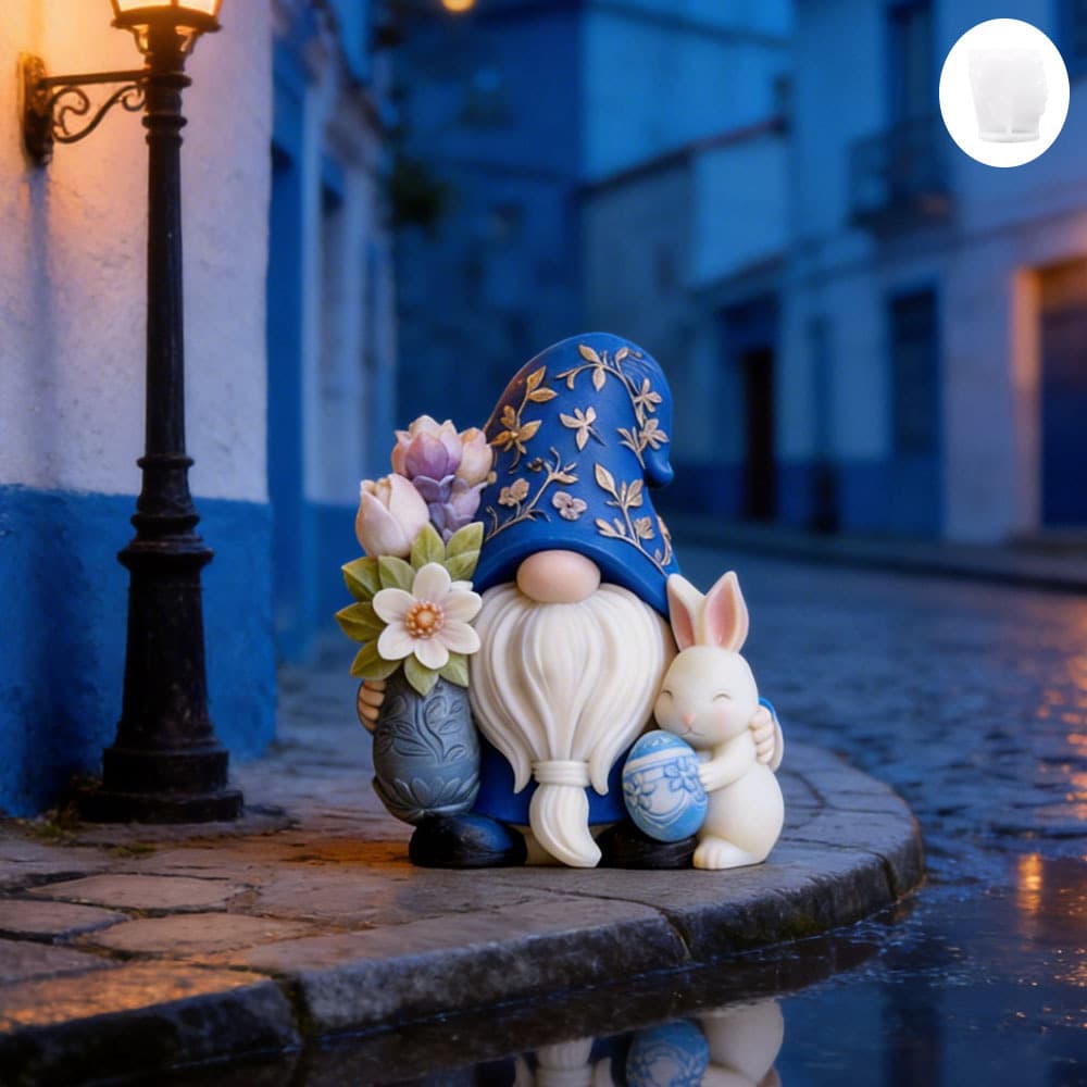 Vase Old Man Aromatherapy Candle Silicone Mold, Relief Cartoon Gnome DIY Craft Decorative Ornament Mold