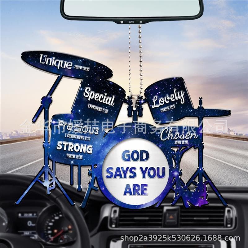 Cross-Border New Musical Instrument Series Car Ornament, Music Lover Birthday Gift, Christmas Home Decoration