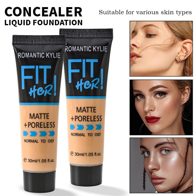 Best-selling cross-border foundation, long-lasting concealer, oil control, waterproof and sweat-resistant, non-fading contouring, natural shade for South America, 35ML