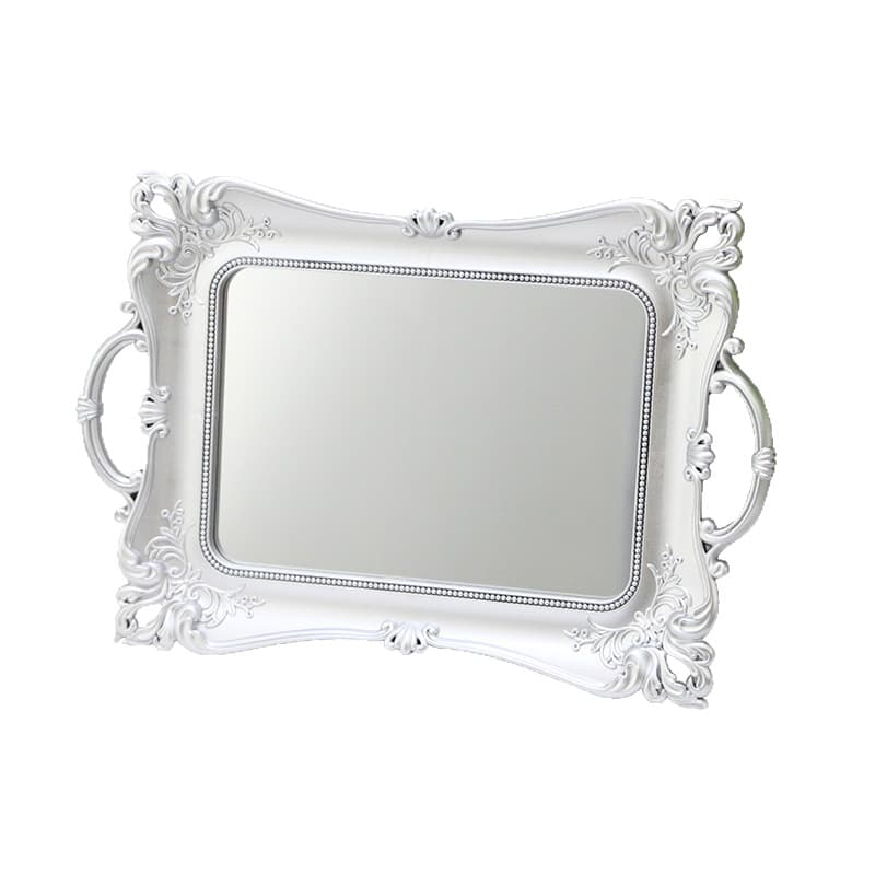 Nordic Modern Minimalist Injection-Molded Mirror Fruit Bowl for Living Room Decoration, Dried Fruit and Snack Tray