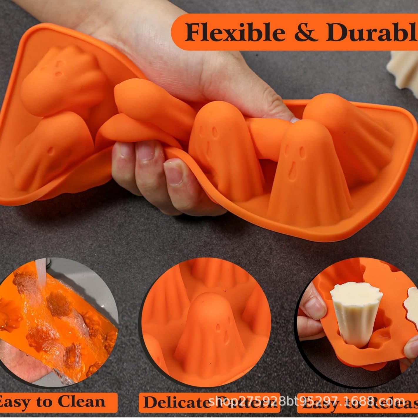 Amazon New Ghost Jello Mold Silicone Mold Holiday Kitchen Tool