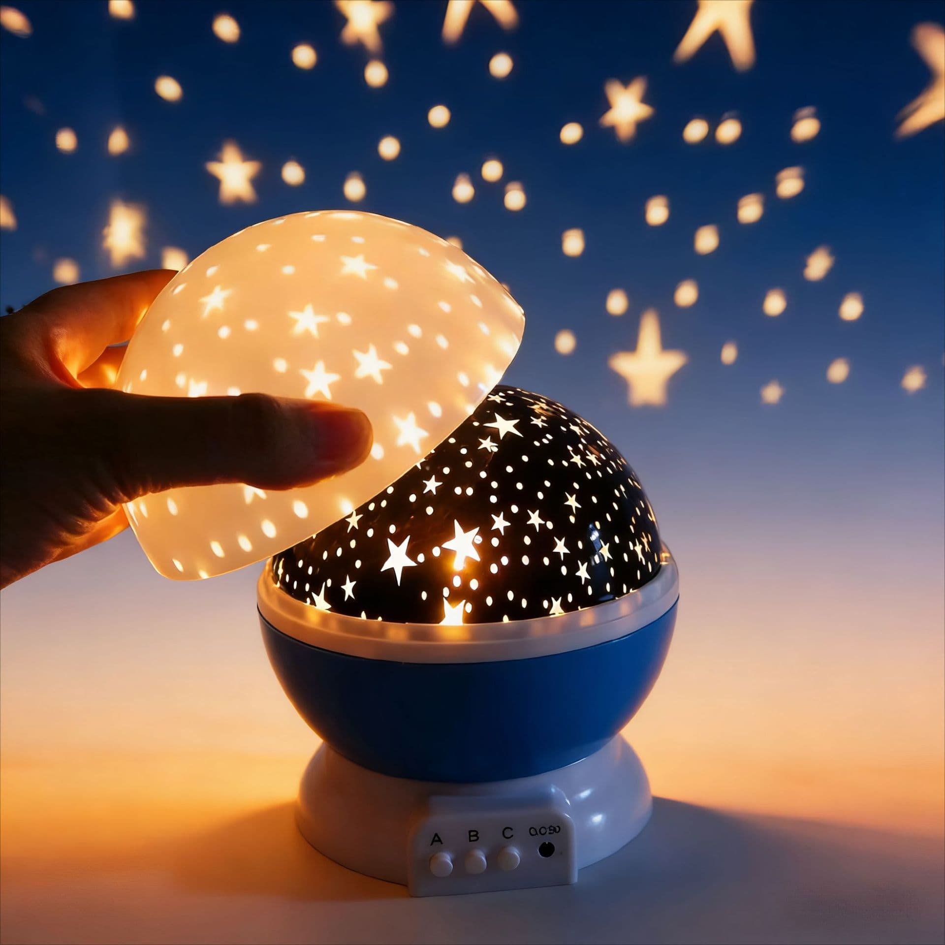 Dreamy Rotating Starry Sky Projection Lamp Christmas Gift Night Light Festive Atmosphere Lamp Star Moon Creative Gift
