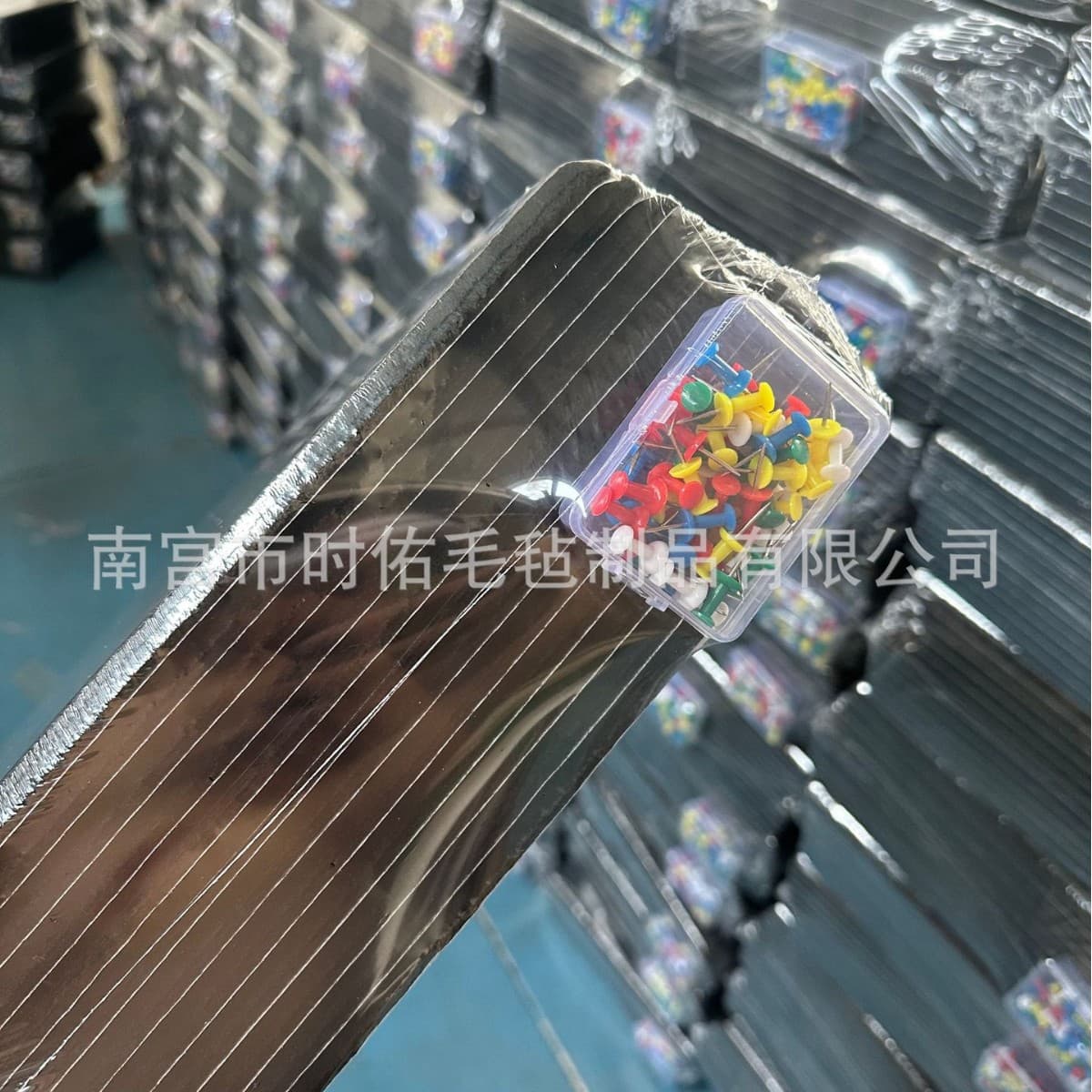 Polyester fiber message board cork board special accessories I-shaped nail color push pin removable nano glue Velcro