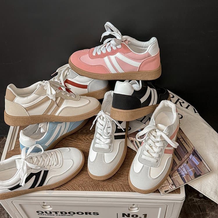 Soft Leather Version~German Training Shoes for Women 2026 Spring and Autumn New Style Flat Versatile Retro White Sneakers Sports Casual Sneakers