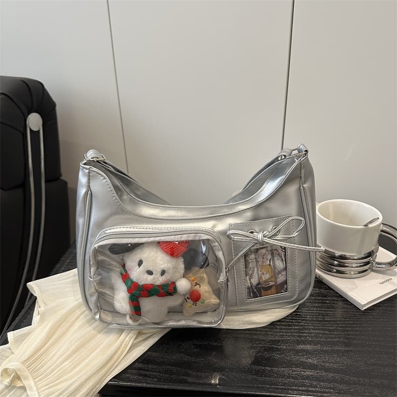 Japanese two-dimensional painful bag for women with large capacity retro crossbody bag for women Korean sweet comic women's shoulder bag