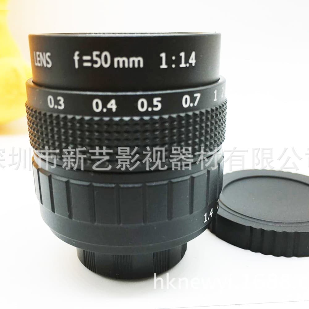 Wholesale 50mm f1.4 C-mount cinema lens suitable for Olympus, Panasonic, CCTV lenses