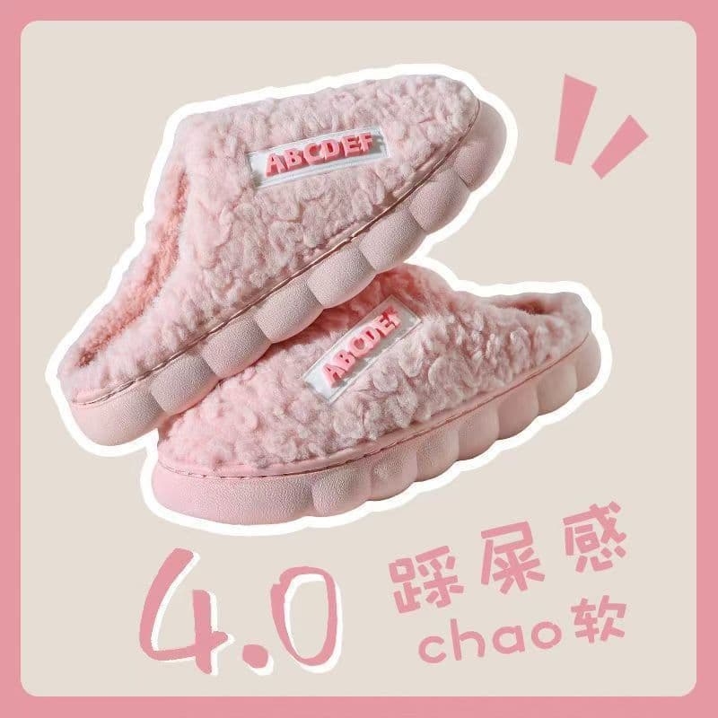 Wholesale New Style Women's Cotton Slippers, Autumn/Winter, Home Indoor Use, Thick Sole, Anti-Slip, Warm, Furry Maternity Slippers for Men