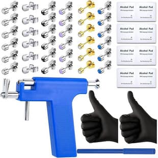 Ear Piercing Tool Kit, Ear Piercing Gun, Ear Stud Gun, Stainless Steel Ear Piercing Gun, Ear Piercing Tool for Kids
