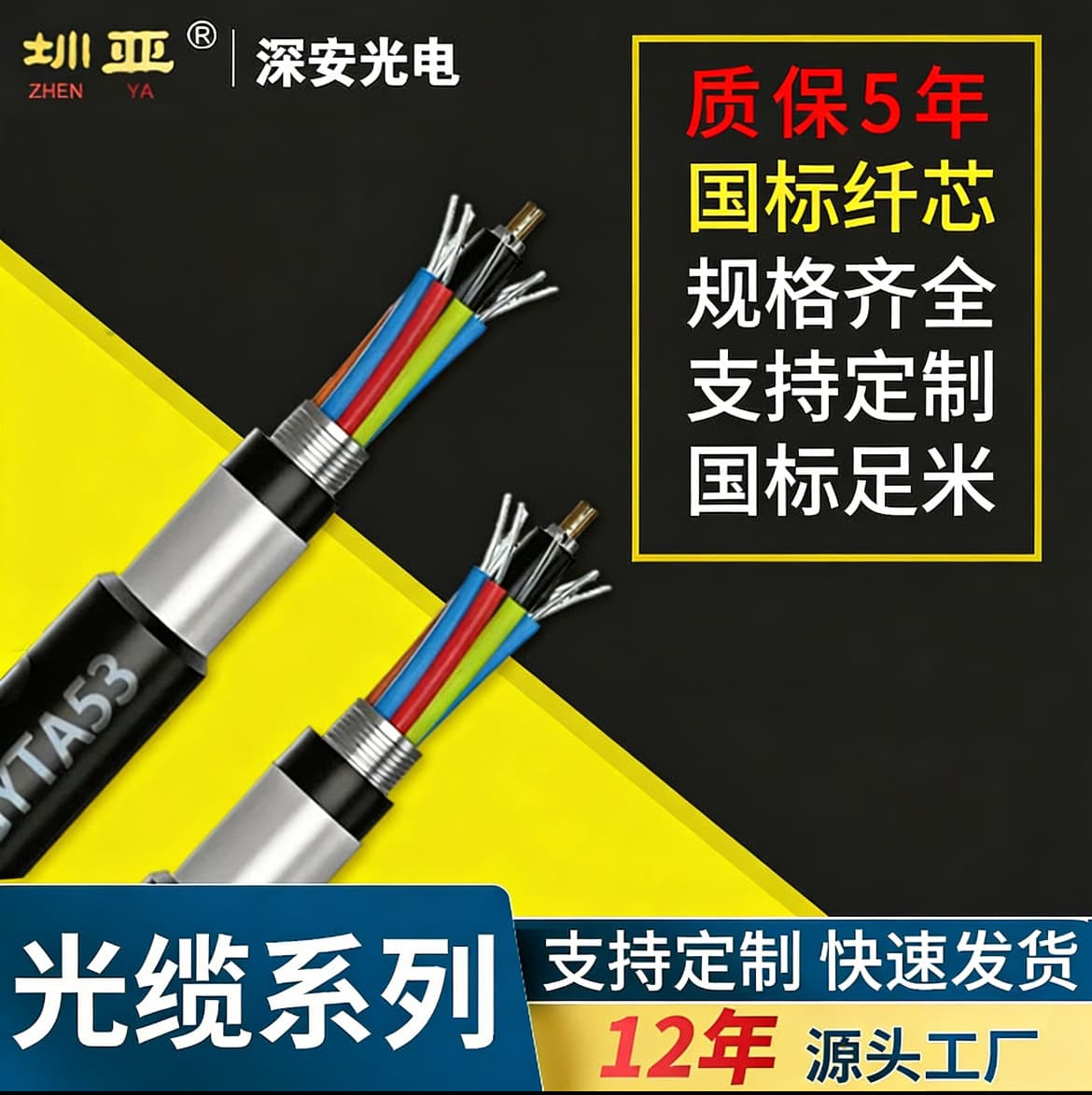 GYTA53 Buried Optical Cable Indoor Multimode Optical Cable Double Sheath Stranded Wire Cable Drop Cable Mining Cable