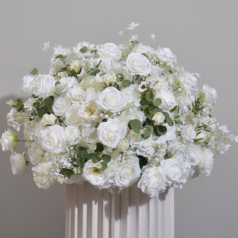 New 80cm Artificial Hydrangea Rose Ball for Wedding Table Centerpiece, Proposal, Window Display, Exhibition Hall Decoration, and Aisle Guide Flower