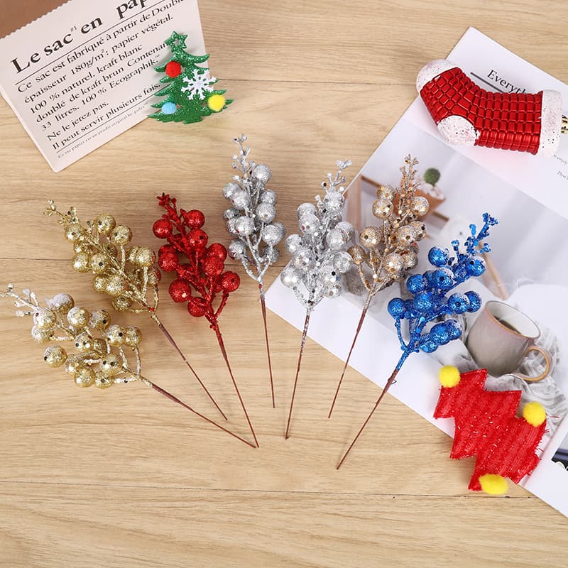 Christmas Tree Decorations Artificial Fruit Berry String Branches For Scene Setting DIY Accessories Office Cultural Decor