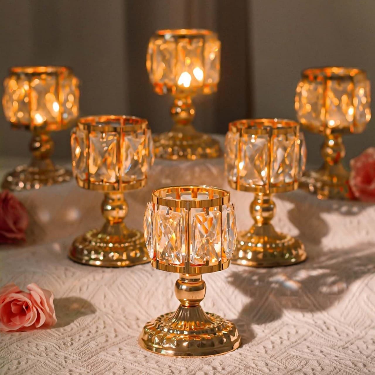 Cross-border Amazon Candle Holder Candle Cup Home Decoration Wedding European Iron Candle Holder Metal Ornament Craft