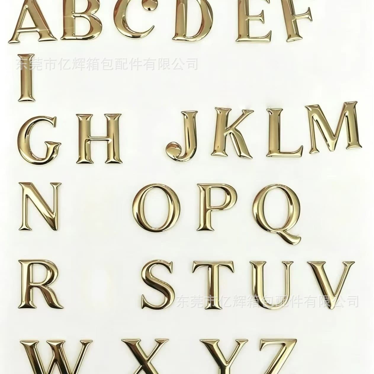 Vintage Serif Uppercase Letter Hardware Tag, Pin-On Bag Name Initial Plate, Shoe Hat Leather Accessory Decoration