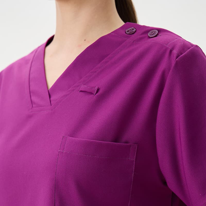 Short-sleeve Operating Room Scrub Set V-neck Work Protective Suit for Dentists and Nurses Quick-Dry Uniform