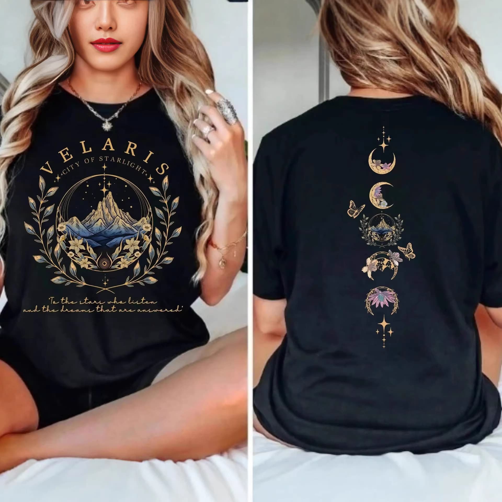 Velaris City of Starlight Reversible T-Shirt The Night Court SJM Merch Women