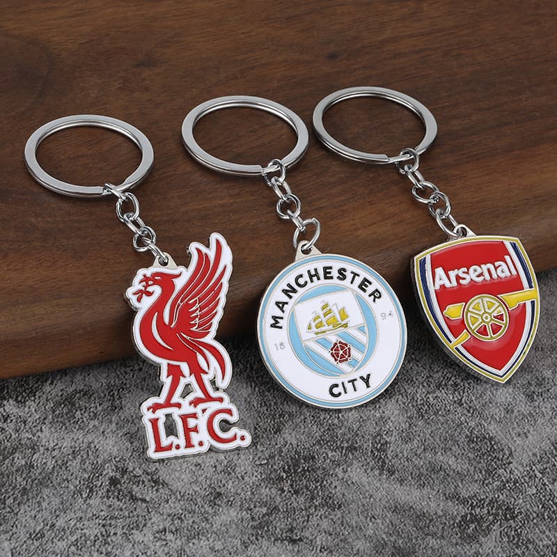 Colorful Barcelona Real Madrid Keychain Liverpool Arsenal Chelsea Real Madrid Manchester City Football Pendant