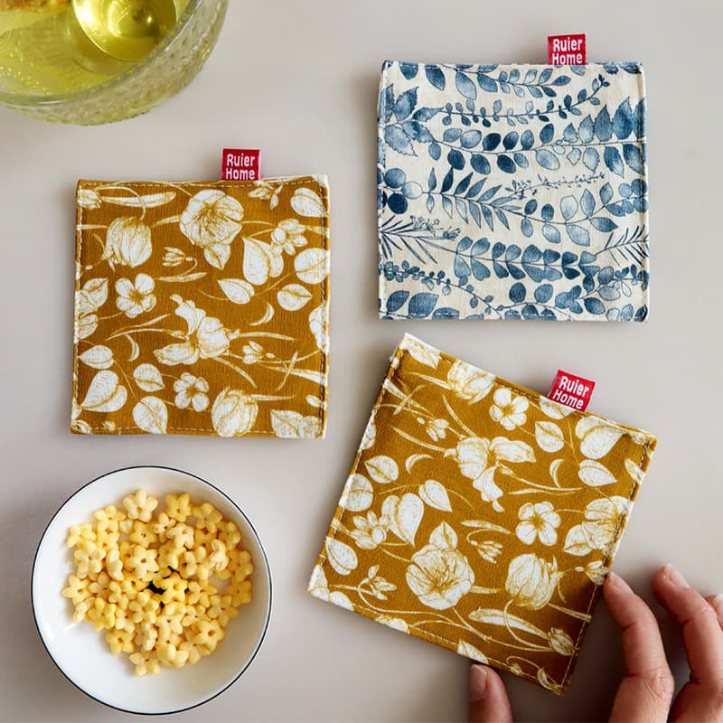 Cotton Coaster New Product National Fashion Style Fabric Double-layer Coaster Japanese Tea Coaster Mark Coaster