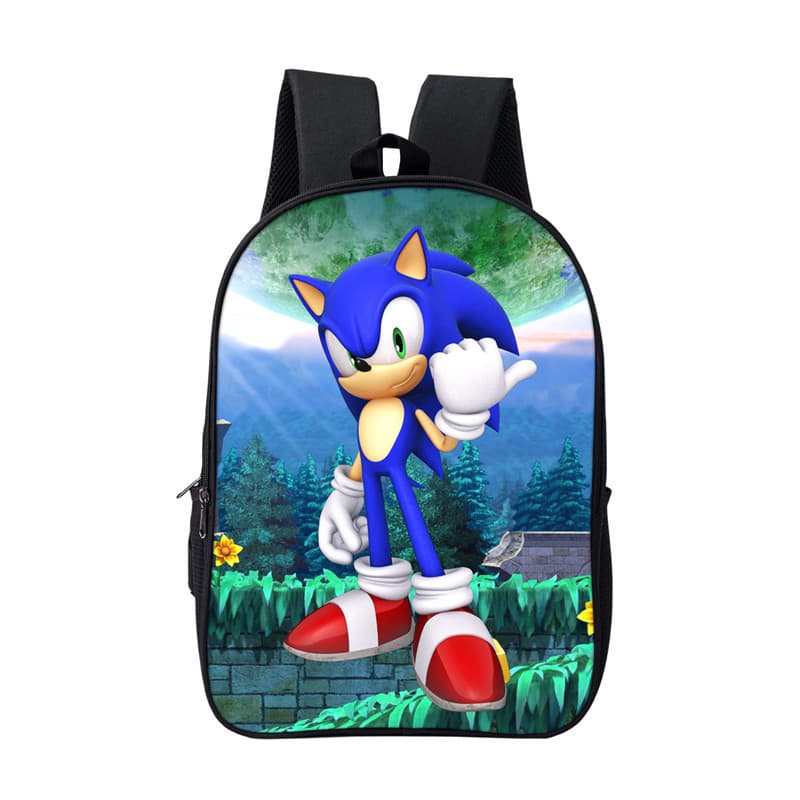 Large Capacity Student Backpack, SONIC Backpack, Lightweight, Ergonomic, Cute Cartoon Design