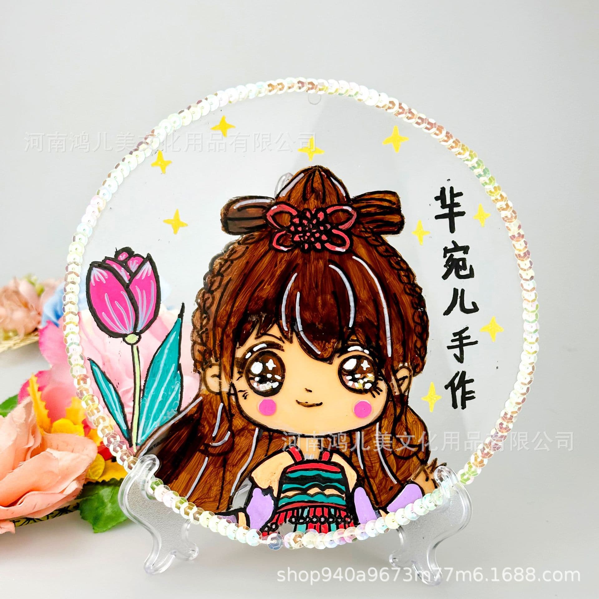 Gupan round transparent acrylic plate Guka oversized disc pendant keychain blank Guka disc large disc