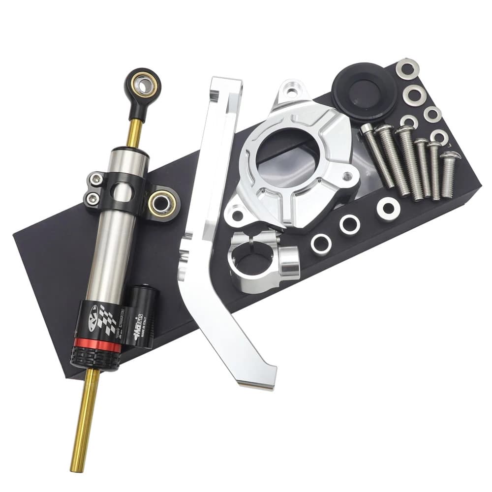 Suitable for Kawasaki Z1000 Modified CNC Steering Damper Titanium Size Direction Rod Shock Absorber Titanium Bracket Cross-Border