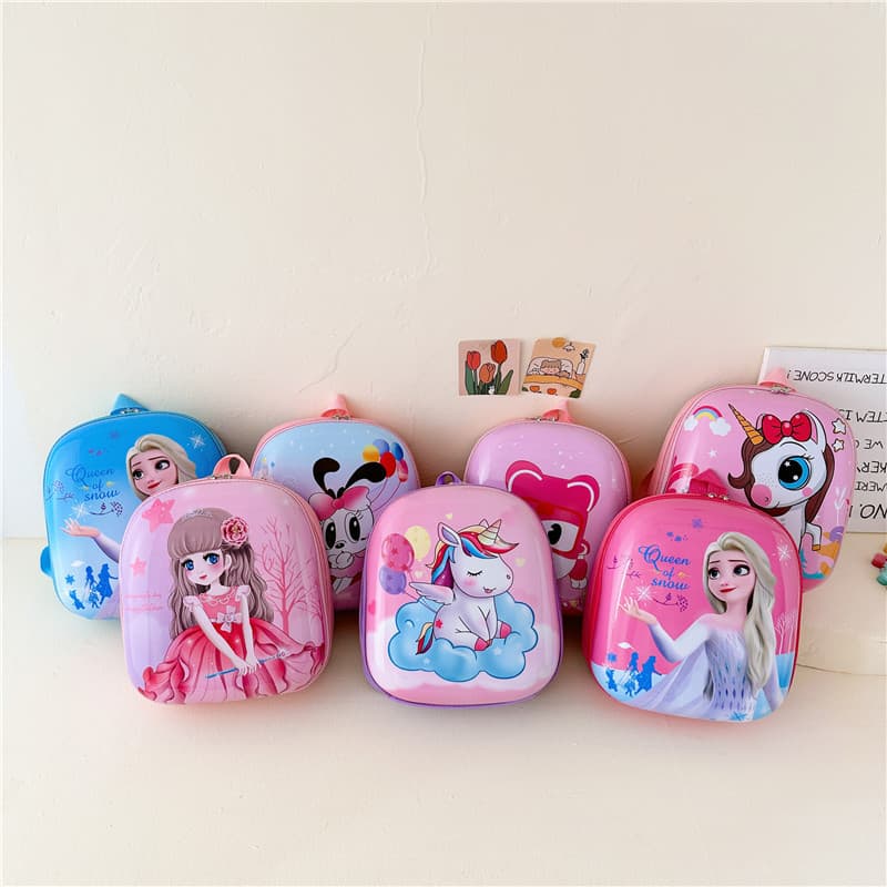Children's bags for 1-3-5 year old boys, hard-shell backpacks, cute cartoon backpacks for girls, and kindergarten school bags.