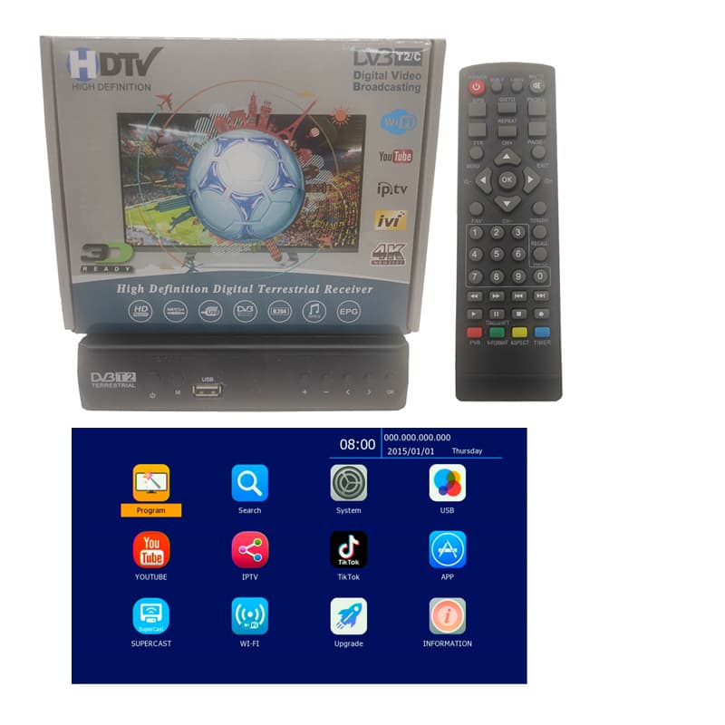 Southeast Asia Stock DVB-T2 DVB-C TV Set Top Box Receiver H.264 HD SET TOP BOX