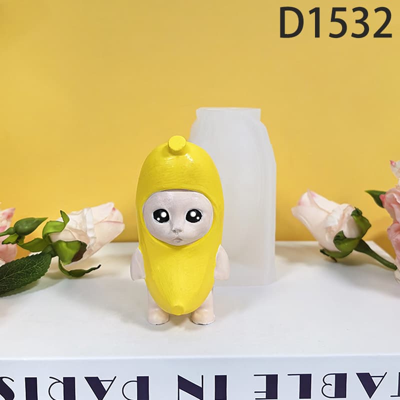 Bibi Labu Gypsum Silicone Mold Silicone Gypsum Candle Mold Tool High Temperature Resistant and Easy to Release D1532