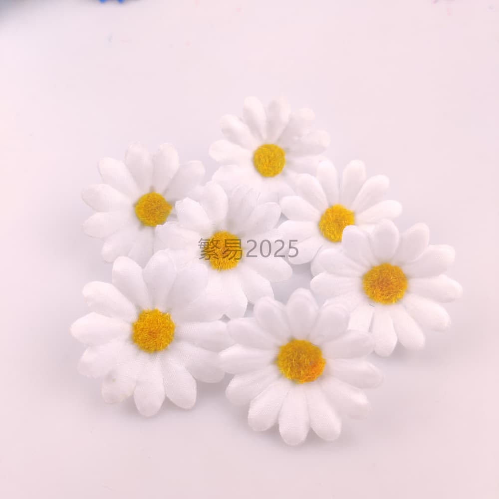 Manufacturer 4cm Sunflower Daisy Silk Fabric Artificial Flowers for Wedding DIY Handmade Shoe Hat Headwear Accessories