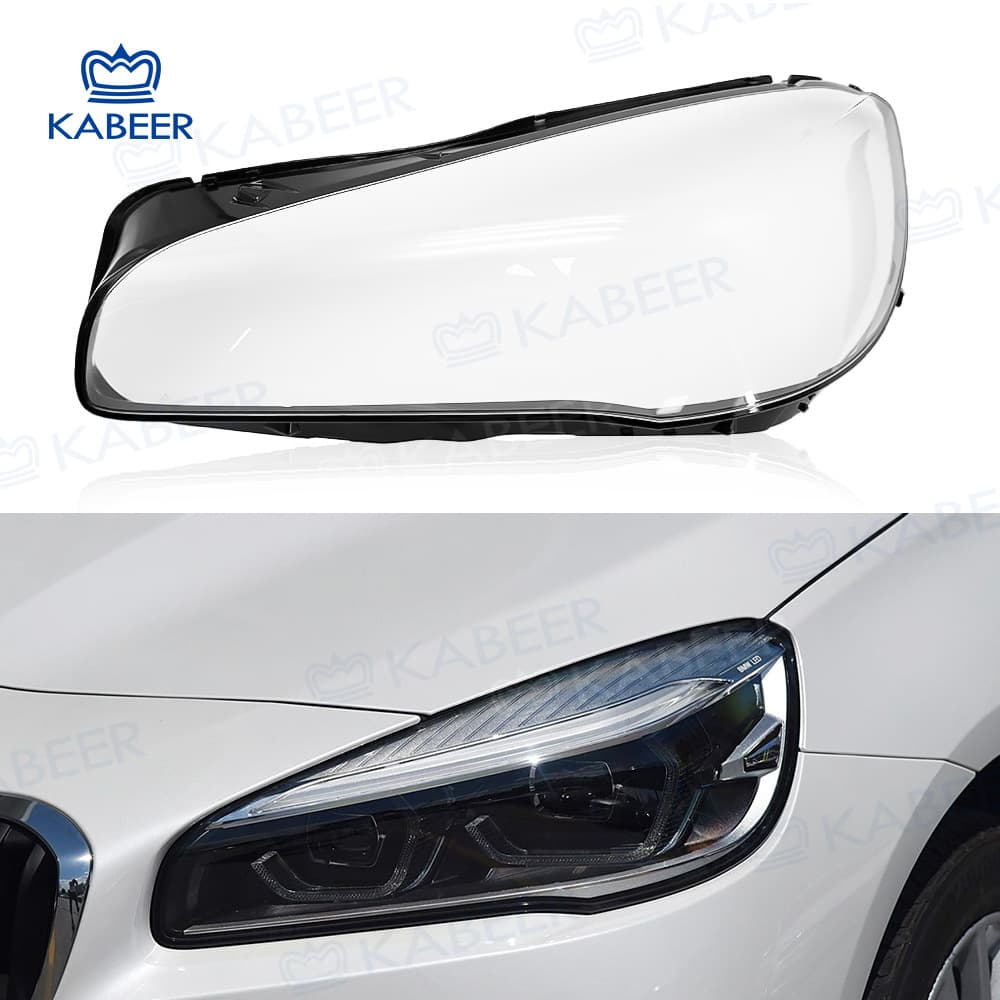 Headlight Lens Cover for 18-20 BMW 2 Series Gran Tourer F45 Front Headlight Face F46 Touring Headlight Lens Cover