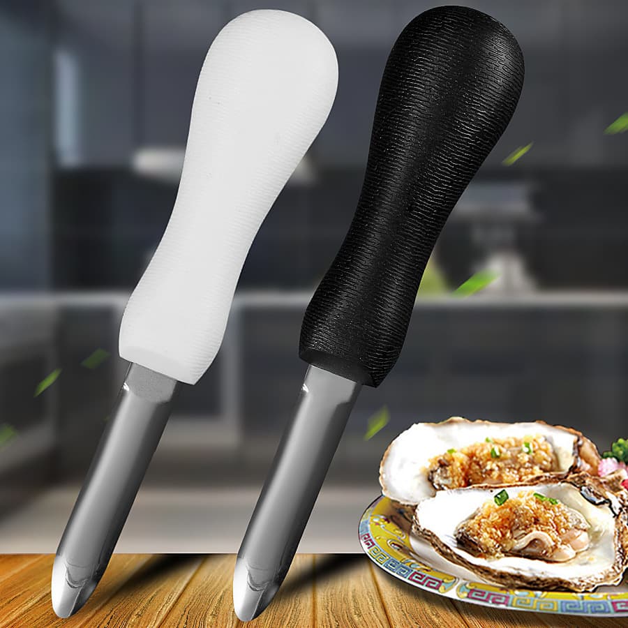 Cross-border Stainless Steel Oyster Knife Shucker Oyster Knife Household Oyster Knife Scallop Knife Multi-Purpose Pry Knife Curved Head Tool