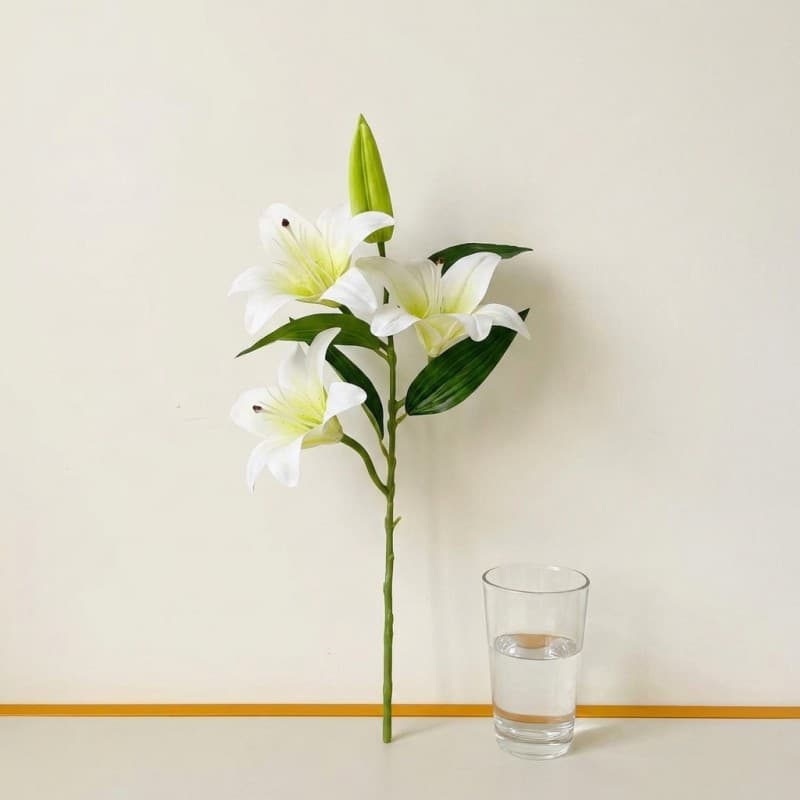 Realistic Artificial Lily Flowers Bouquet for Home Wedding
