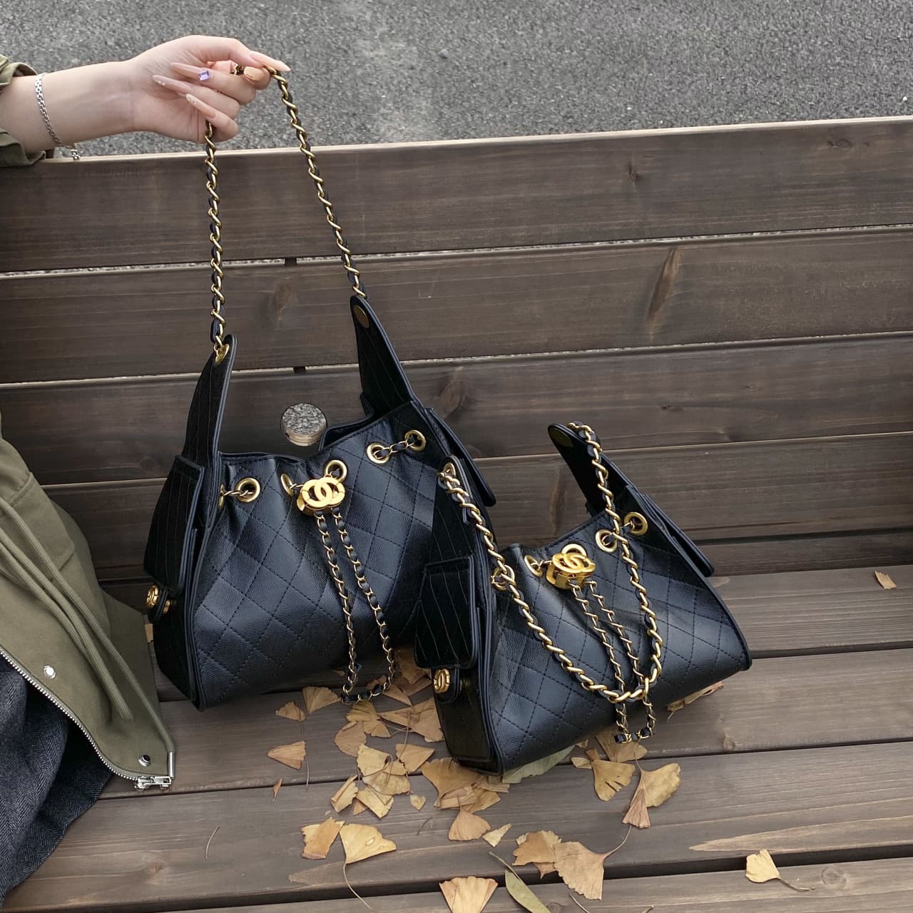High-End Commuter Shoulder Underarm Bag for Women, New Style Small Fragrant Rhombus Bucket Bag, Korean Style Trendy Fashion Tote Bag