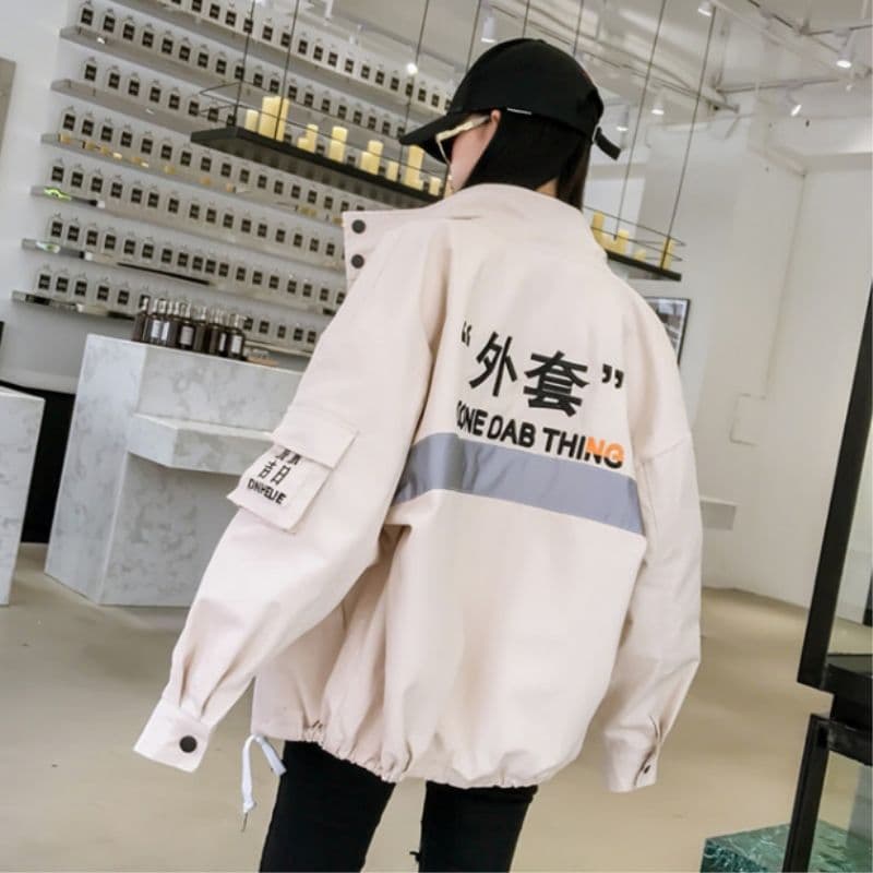 Autumn/Spring New Korean Campus Style Women's Jacket Couple Loose Harajuku Student Workwear Jacket Baseball Jacket