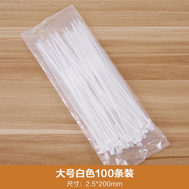 Nylon Cable Ties Large Medium Small Black White Easy-Pull Binding Straps Plastic Zip Ties Cable Management Strong Buckle Straps